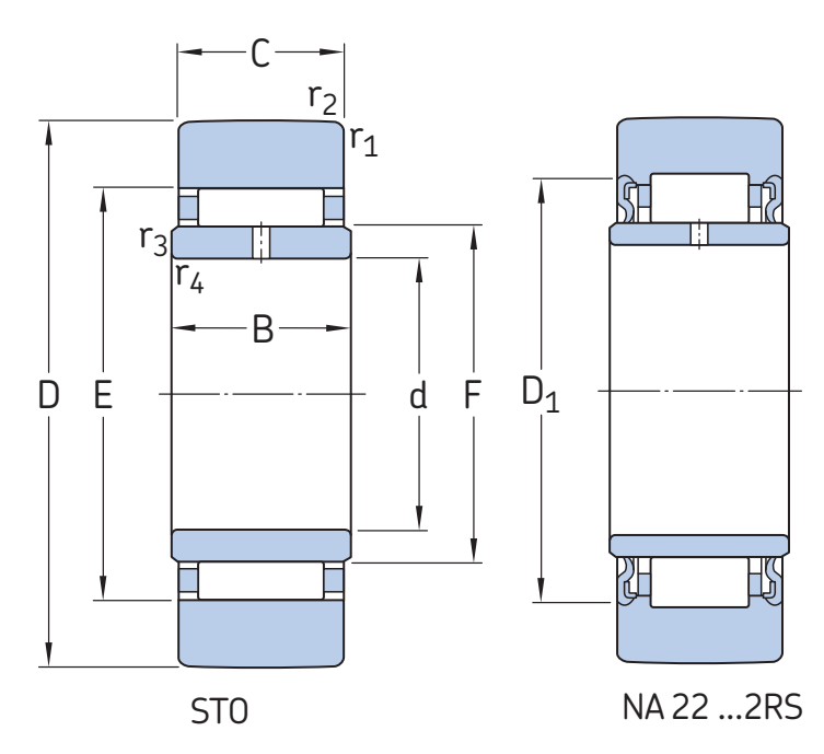 Подшипник NA22/8.2RS SKF