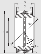 Подшипник GE60DO INA