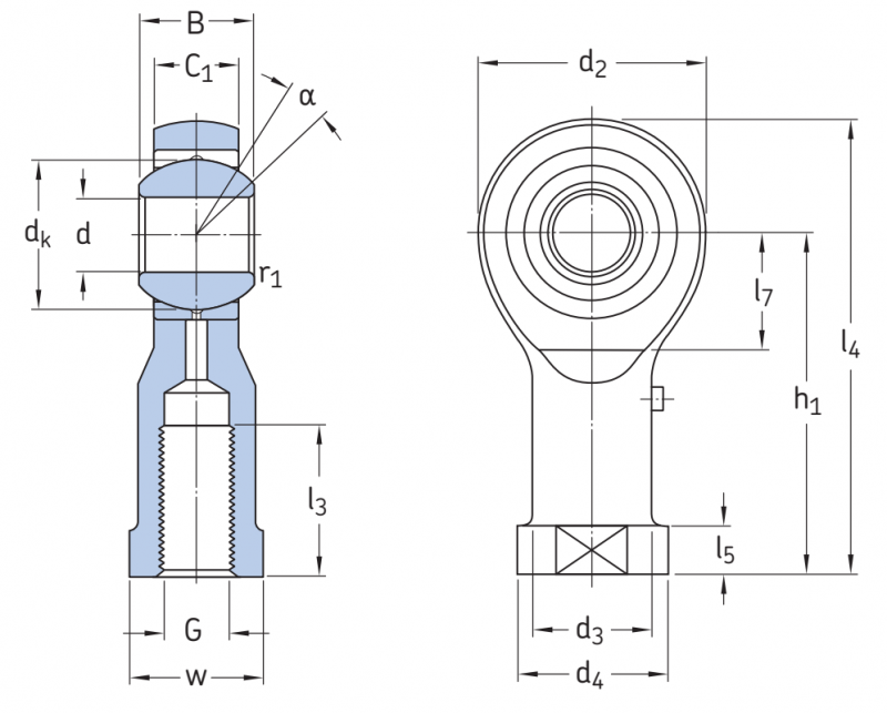 Подшипник SIKAC10M SKF