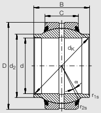 Подшипник GE45HO-2RS INA