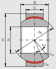 Подшипник GE 6 FW INA