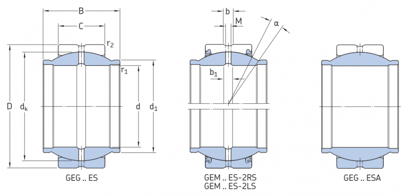 Подшипник GEG100ES SKF