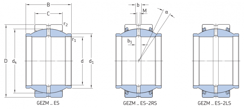 Подшипник GEZM008ES SKF