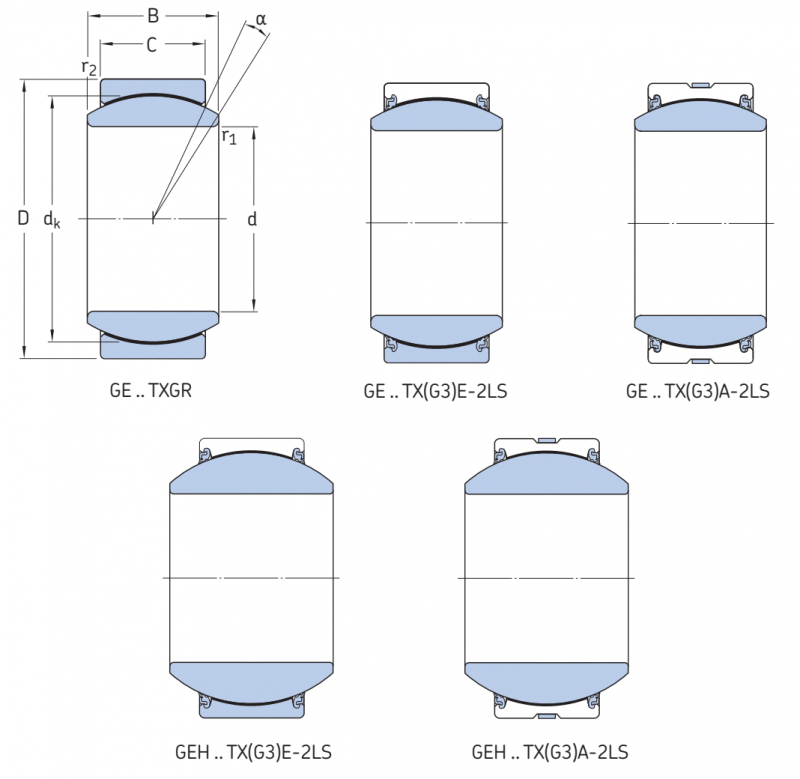 Подшипник GE60TXE-2LS SKF