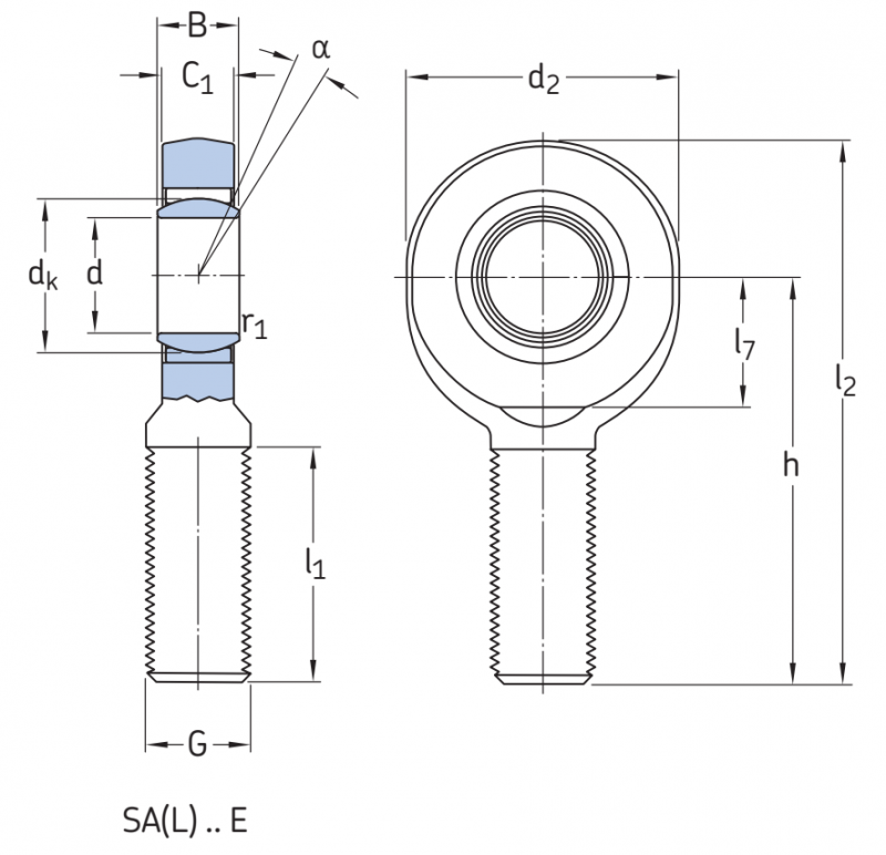 Подшипник SA 70 ES-2RS SKF