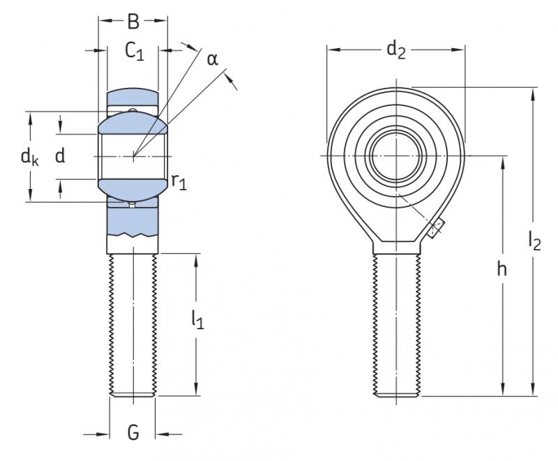 Подшипник SAKAC12M SKF