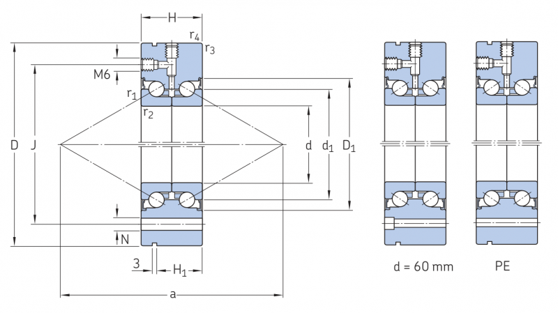 Подшипник BEAM030080-2RS SKF