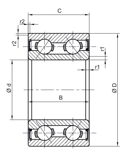 Подшипник 3206 B 2RS/C3 A&S - Fersa