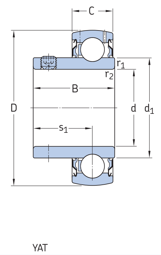 Подшипник E2.YAR 204-012-2F SKF
