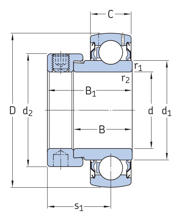 Подшипник E2.YET 204 SKF