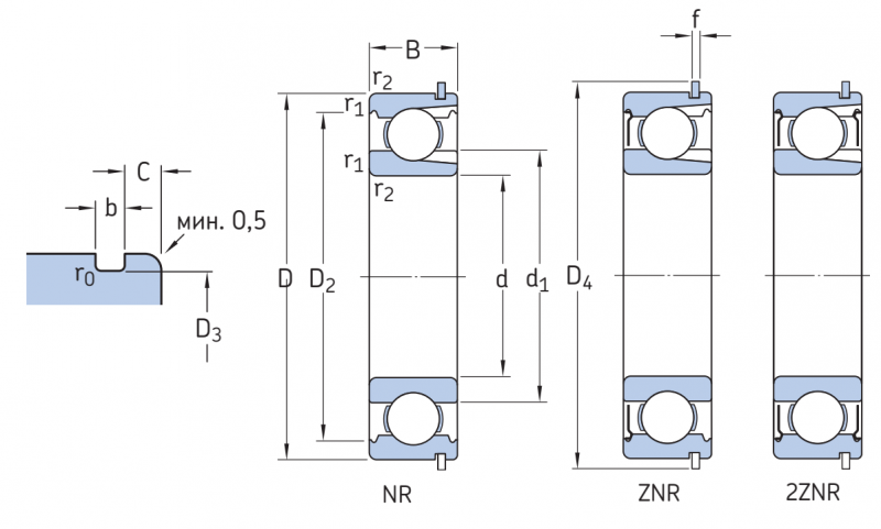 Подшипник 218 NR SKF