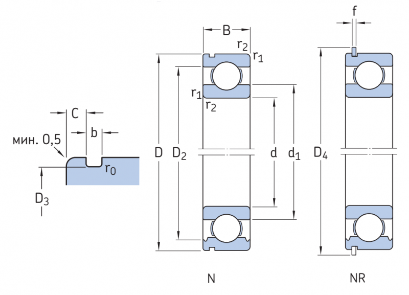 Подшипник 6010NR SKF