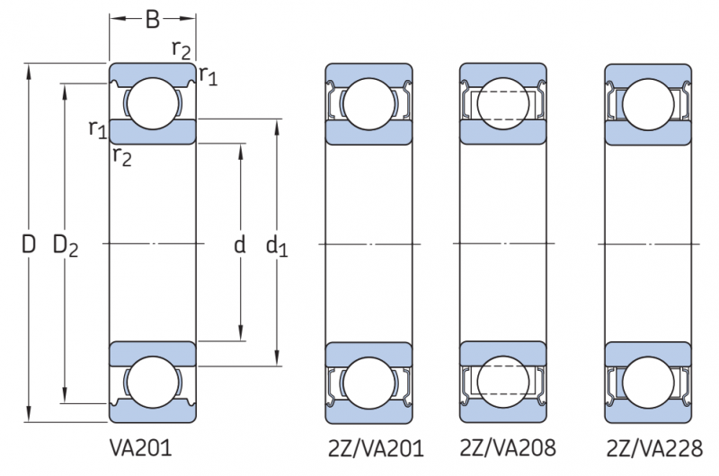 Подшипник 6300-2Z/VA201 SKF