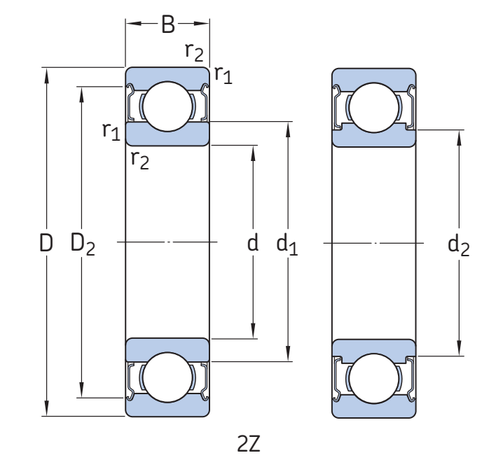 Подшипник W6205-2Z SKF