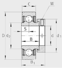 Подшипник RA102-NPP INA