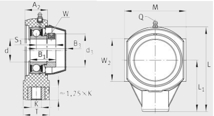 Подшипник UC209 INA