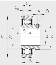 Подшипник GAY100-NPP-B-AS2/V INA