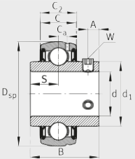 Подшипник SUC203 INA