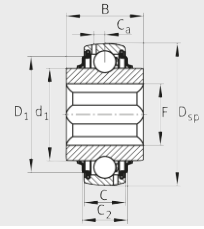 Подшипник GVKE16-205-KRR-B-AS2/V-AH01 INA