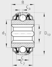 Подшипник GVKE16-205-KRR-B-2C-AS2/V-AH01 INA