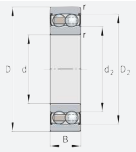 Подшипник 2200-2RS-TVH INA