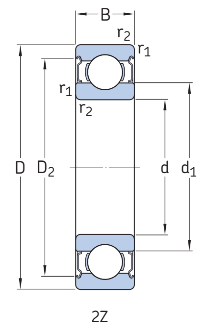 Подшипник 6010-2RS1 SKF