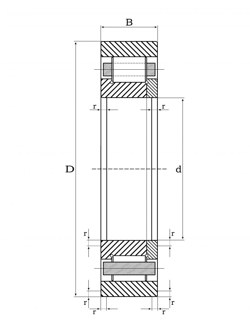 Подшипник NU211E G15 J40 SNR