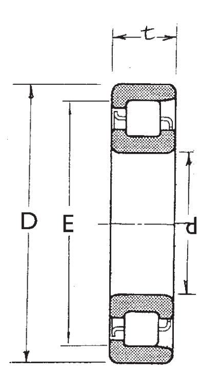 Подшипник NF 210 E FBJ