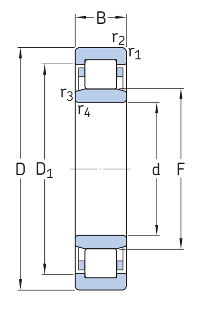 Подшипник NU 1008 ML/HC5C3 SKF