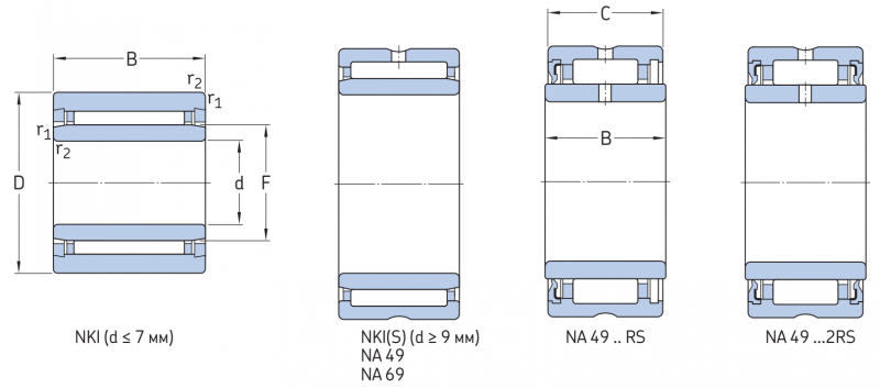 Подшипник NKI6/16TN SKF