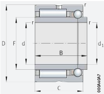 Подшипник NKIB59/22-XL INA