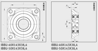 Подшипник IBBU-40X143X38,4-IA03 INA