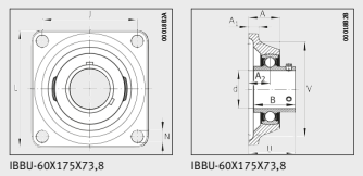 Подшипник IBBU-60X175X73,8-IA03 INA