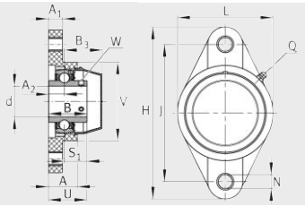 Подшипник SUCPFL206 INA