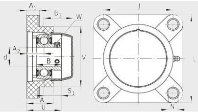 Подшипник SUBPF209 INA