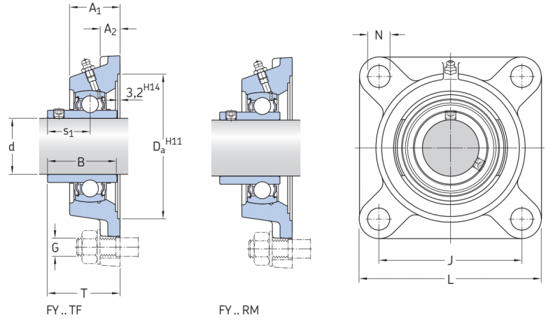 Подшипник FY1.1/2TF SKF