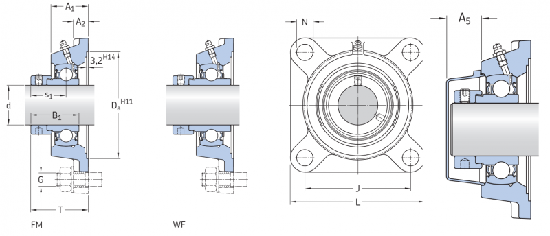 Подшипник FY15FM SKF