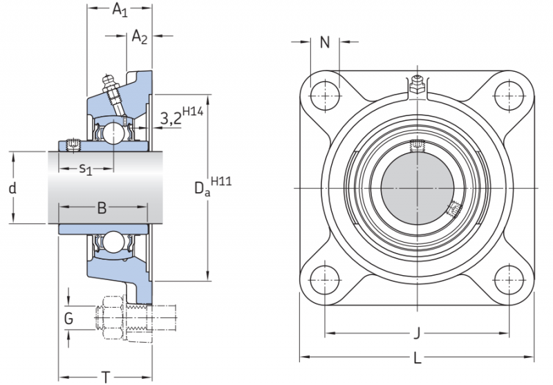 Подшипник FY2.1/2TF SKF