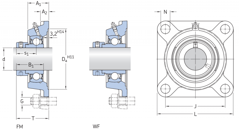 Подшипник FY7/8FM SKF