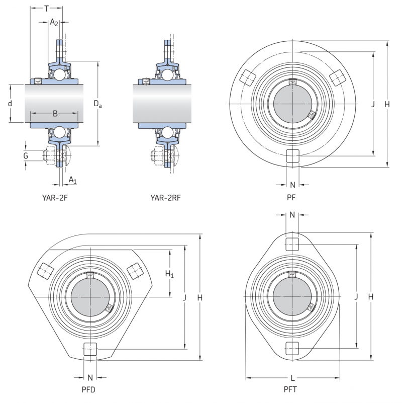 Подшипник PFT3/4TF SKF