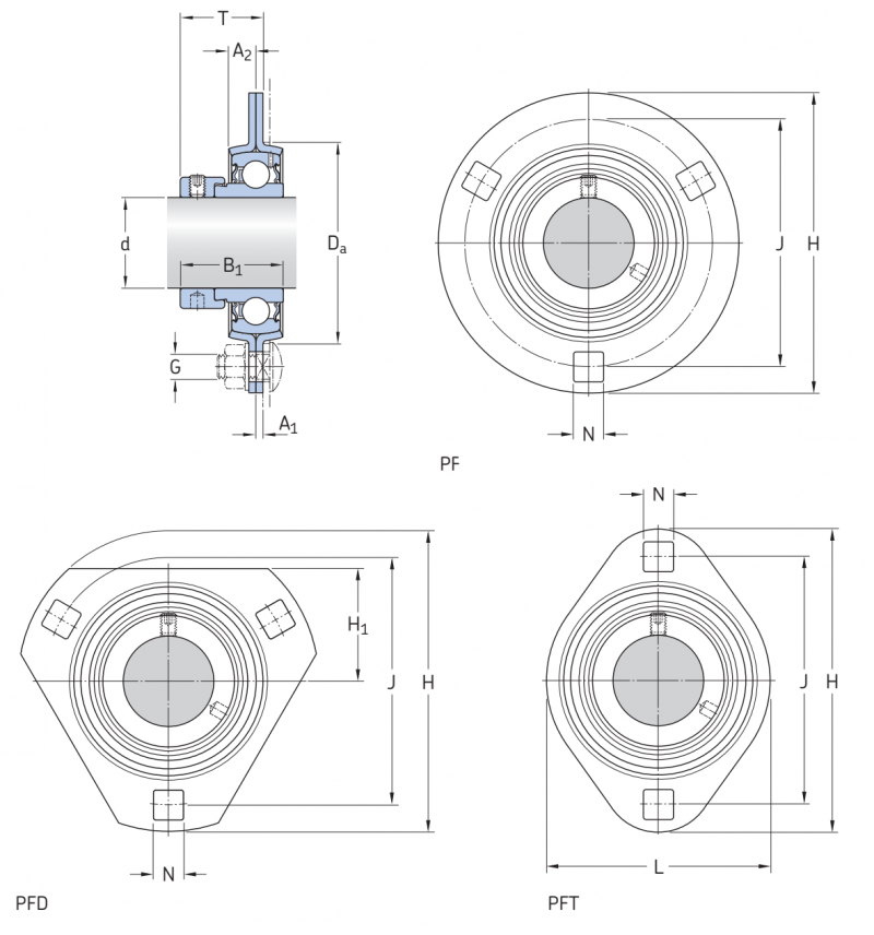 Подшипник PFT3/4FM SKF