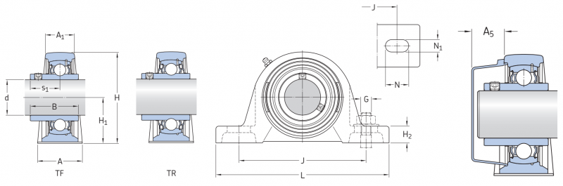 Подшипник SY12TF SKF