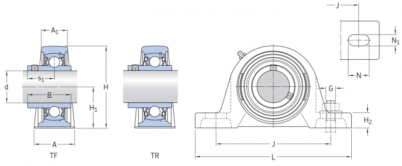 Подшипник SY1.1/2TF SKF