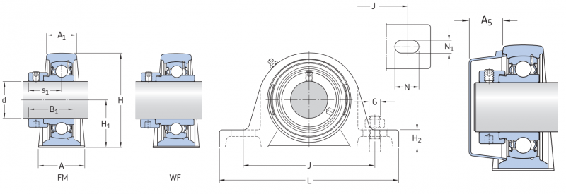 Подшипник SY17FM SKF