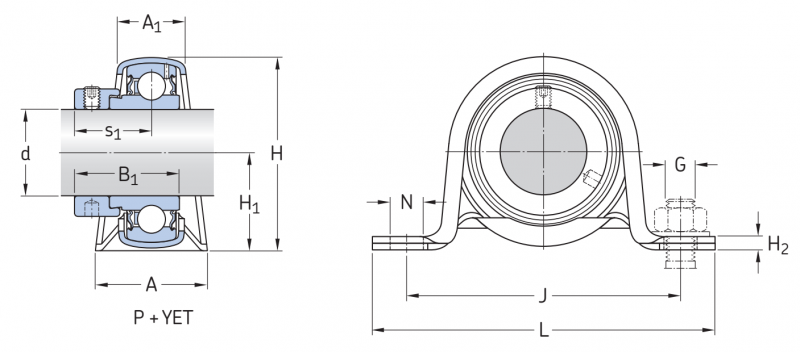 Подшипник P3/4FM SKF