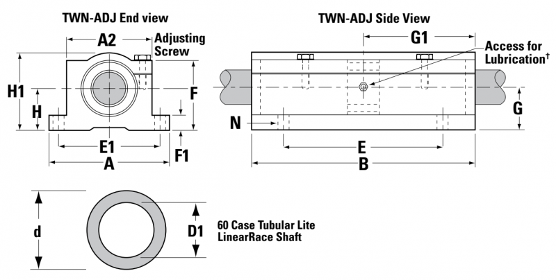 Подшипник TWN12ADJ Thomson