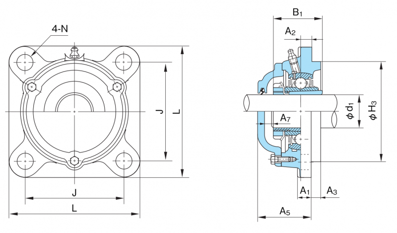 Подшипник CUKFS320C+H2320 Nachi