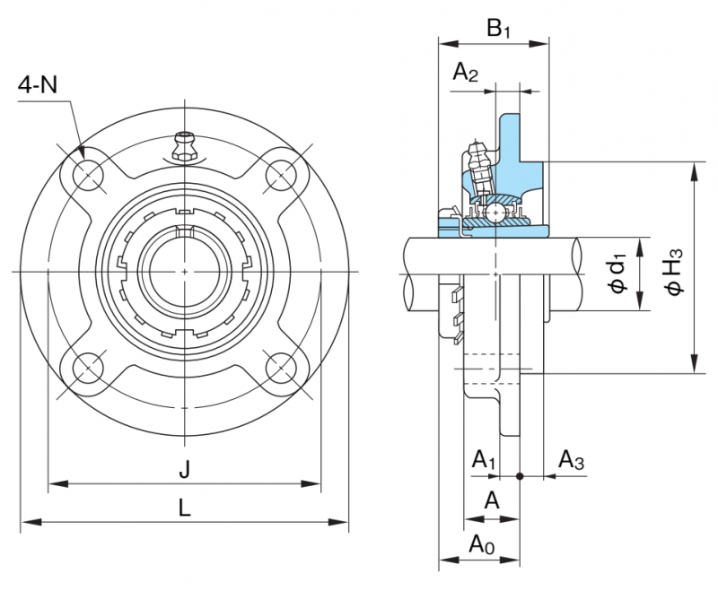 Подшипник UKFC205+H2305 Nachi